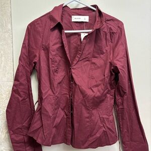Hollister Maroon Casual Shirt